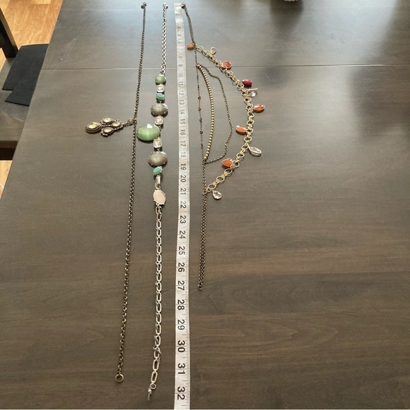 J Crew Cabochon Beaded Bling Long Necklaces Bundle Set of 3 E - Picture 12 of 12